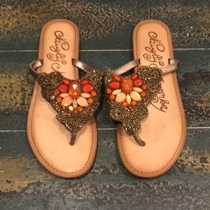Naughty monkey beaded sandal